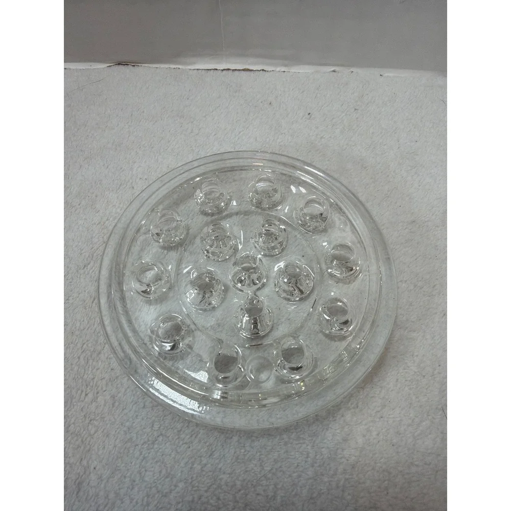 Flower Frog Clear Vintage 16 Hole Glass Floral Arranger 5